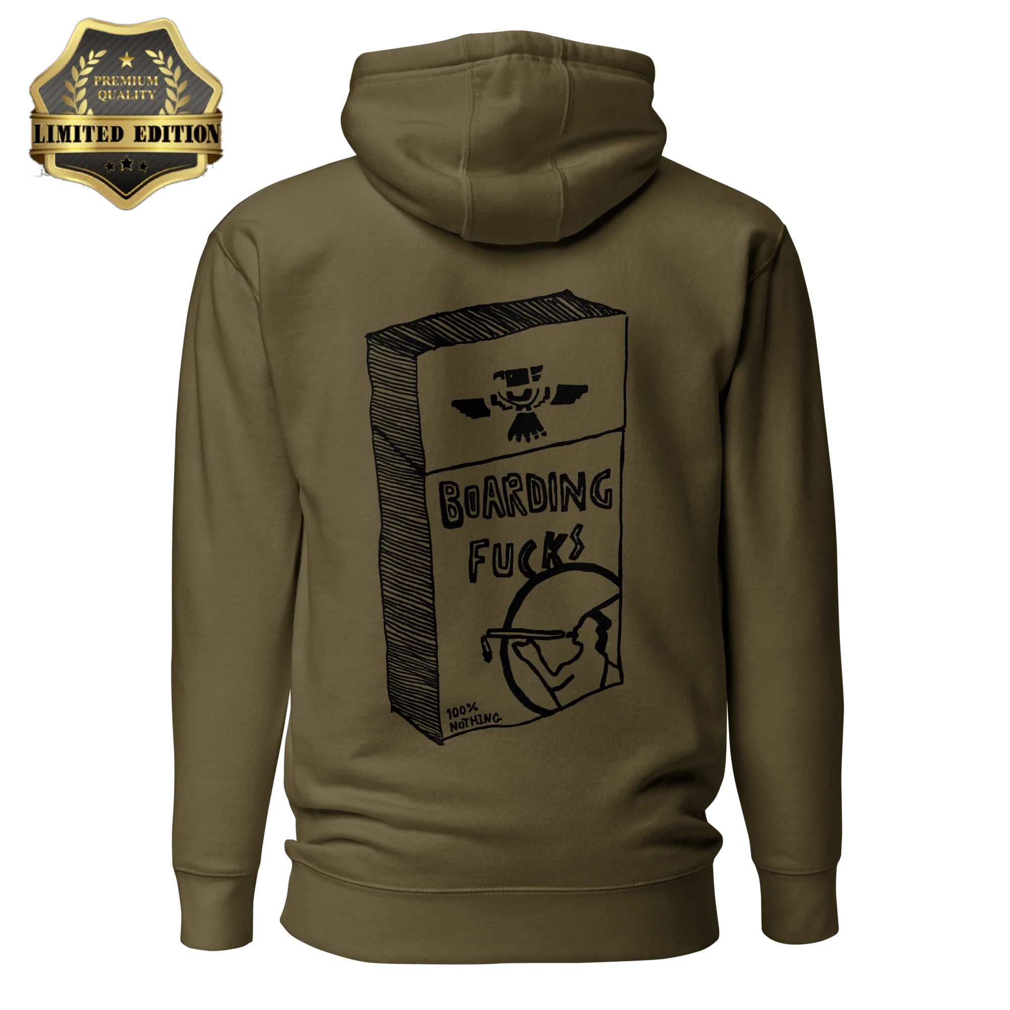 Boarding Fucks Hoodie - Cig Pack - Image 3