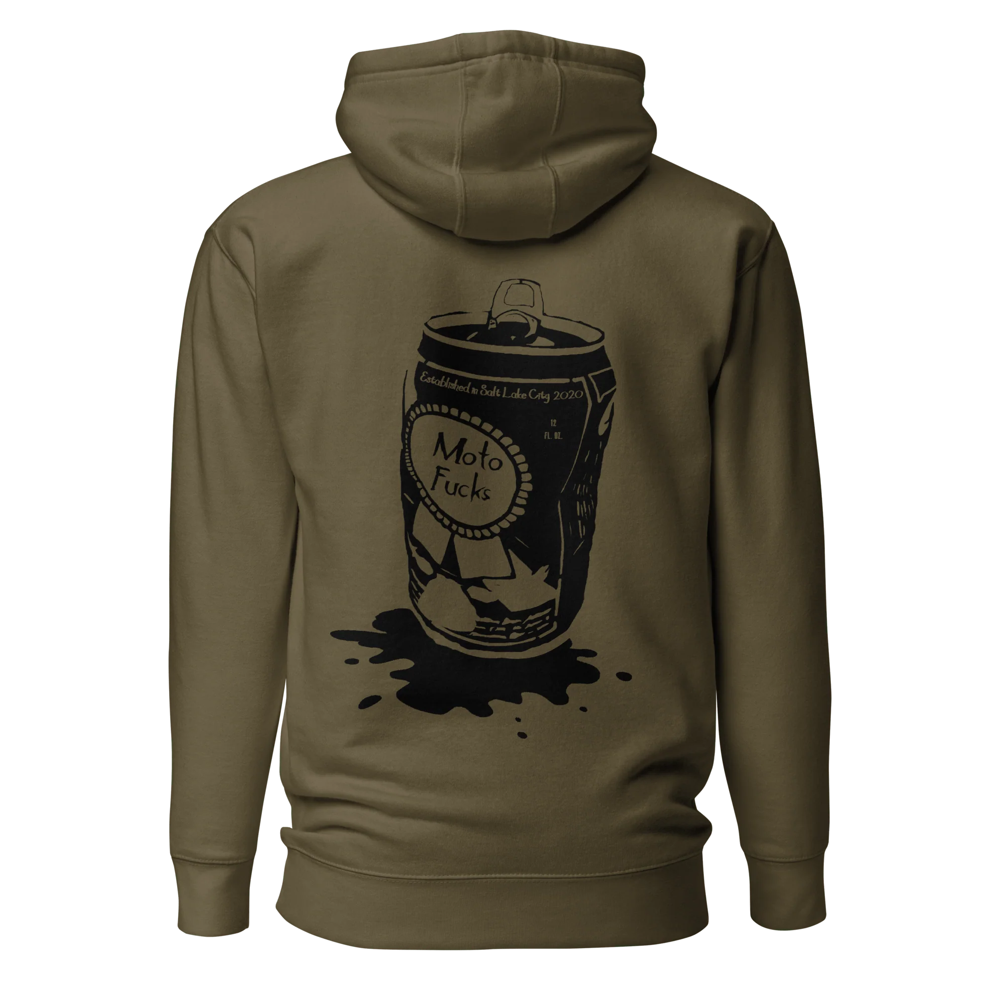 Moto Fucks Hoodie - Beer Can - Image 3