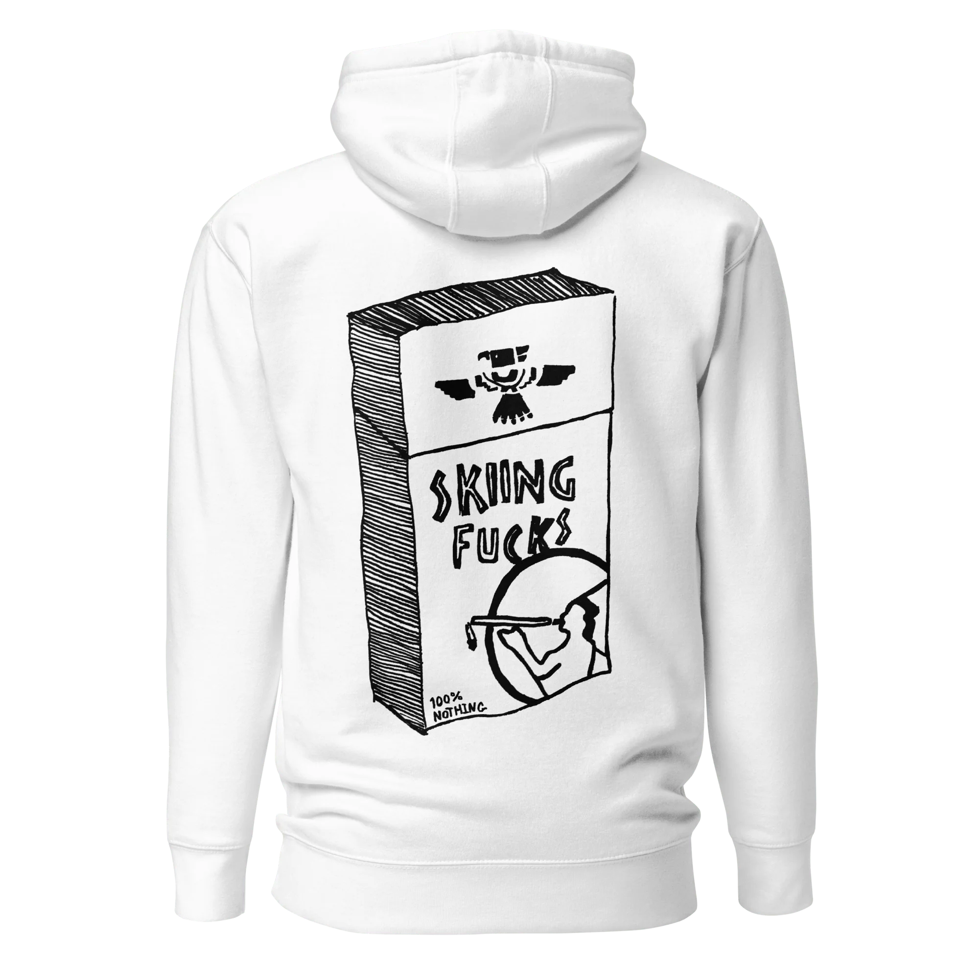 Skiing Fucks Hoodie - Cig Pack - Image 5