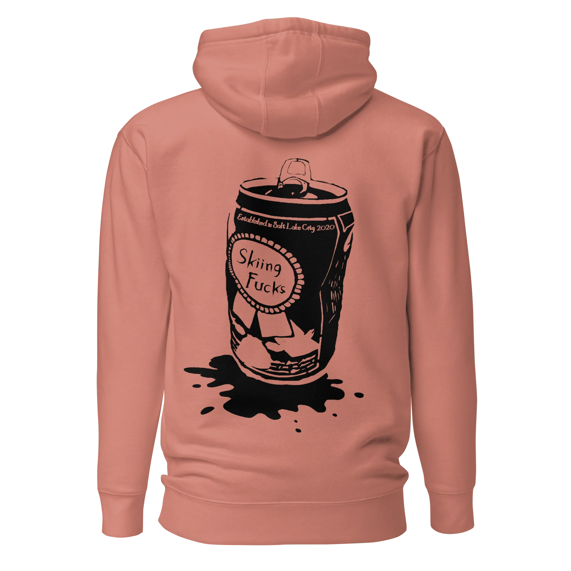 Skiing Fucks Hoodie - Beer Can - Image 5
